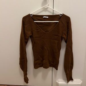 Reformation brown cashmere sweater